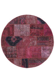  Ø 150 Patchwork - Persien/Iran Teppe Moderne Rundt Mørk Rød/Svart (Ull, Persia/Iran) Carpetvista