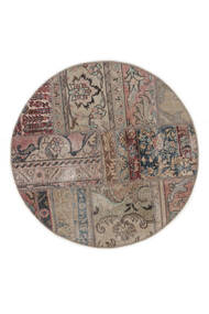  Patchwork - Persien/Iran Ø 100 Vintage Perzsa Gyapjúszőnyeg Barna/Fekete Kicsi Carpetvista
