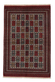 Turkaman Matot Matto 157X238 Musta/Tummanpunainen Villa, Persia/Iran Carpetvista