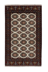 Turkaman Teppich 155X250 Schwarz/Braun Wolle, Persien/Iran Carpetvista