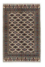 Turkaman Teppich 157X241 Schwarz/Braun Wolle, Persien/Iran Carpetvista