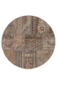  Patchwork - Persien/Iran Ø 100 Vintage Persian Wool Rug Brown Small Carpetvista