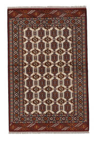 Turkaman Teppich 155X236 Schwarz/Braun Wolle, Persien/Iran Carpetvista