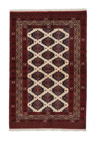  Persian Turkaman Rug 138X206 Black/Brown Carpetvista