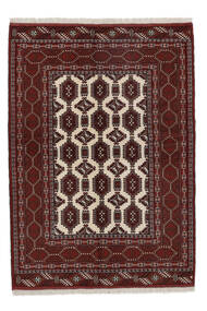  Oriental Turkaman Rug 140X197 Black/Dark Red Wool, Persia/Iran Carpetvista