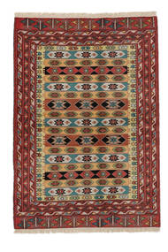  Oriental Turkaman Rug 134X192 Dark Red/Black Wool, Persia/Iran Carpetvista