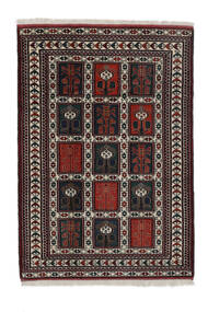 102X145 絨毯 オリエンタル トルクメン ブラック/茶色 (ウール, ペルシャ/イラン) Carpetvista