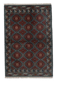 133X196 Alfombra Oriental Turkaman Negro (Lana, Persia/Irán) Carpetvista