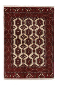  Orientalischer Turkaman Teppich 137X195 Schwarz/Orange Wolle, Persien/Iran Carpetvista