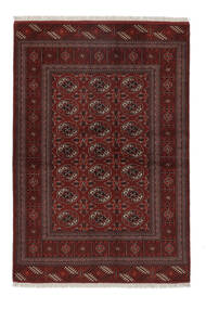  Oriental Turkaman Rug 136X201 Black/Dark Red Wool, Persia/Iran Carpetvista