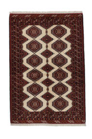  Orientalsk Turkaman Tæppe 137X196 Sort/Brun Uld, Persien/Iran Carpetvista