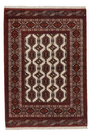  Persialainen Turkaman Matot 138X192 Musta/Ruskea Carpetvista