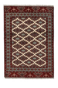  Oriental Turkaman Rug 134X200 Black/Brown Wool, Persia/Iran Carpetvista