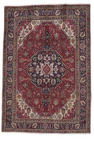 203X295 Tabriz Rug Oriental Black/Dark Red (Wool, Persia/Iran) Carpetvista