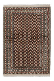  Orientalischer Turkaman Teppich 138X197 Schwarz/Braun Wolle, Persien/Iran Carpetvista
