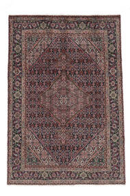  Orientalsk Tabriz Teppe 198X288 Svart/Mørk Rød Ull, Persia/Iran Carpetvista