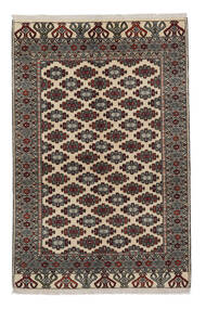 Turkaman Teppich 157X240 Schwarz/Braun Wolle, Persien/Iran Carpetvista