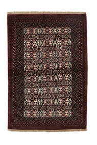 134X190 絨毯 オリエンタル トルクメン ブラック/茶色 (ウール, ペルシャ/イラン) Carpetvista