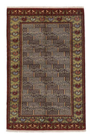  Orientalisk Turkaman Matta 156X240 Brun/Svart Ull, Persien/Iran Carpetvista