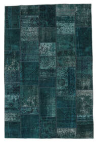 Patchwork - Persien/Iran 200X303 Vintage Persian Wool Rug Black/Dark Teal Carpetvista