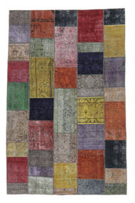  Patchwork - Persien/Iran 197X310 Vintage Perzsa Gyapjúszőnyeg Fekete/Barna Carpetvista