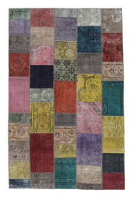  Patchwork - Persien/Iran 195X303 Vintage Perzsa Gyapjúszőnyeg Sötétpiros/Fekete Carpetvista
