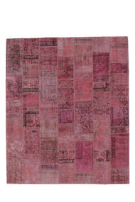 Tapete Patchwork 257X304 Vermelho Escuro Grande (Lã, Pérsia/Irão)