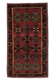 160X285 絨毯 ロリ オリエンタル ブラック/ダークレッド (ウール, ペルシャ/イラン) Carpetvista