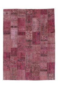  Persischer Patchwork Teppich 256X355 Dunkelrot/Rot Carpetvista
