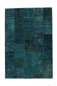  Patchwork - Persien/Iran 141X206 Vintage Perzsa Gyapjúszőnyeg Fekete Kicsi Carpetvista
