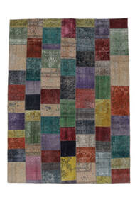 絨毯 Patchwork - Persien/Iran 304X412 ブラック/茶色 大きな (ウール, ペルシャ/イラン)