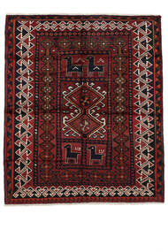 絨毯 ロリ 165X192 ブラック/ダークレッド (ウール, ペルシャ/イラン)