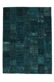 絨毯 Patchwork - Persien/Iran 307X415 ブラック 大きな (ウール, ペルシャ/イラン)