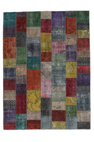  Patchwork - Persien/Iran 306X411 Vintage Perzsa Gyapjúszőnyeg Fekete/Barna Nagy Carpetvista