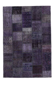  パッチワーク 絨毯 141X207 Vintage ペルシャ ウール ブラック/ダークパープル 小 Carpetvista