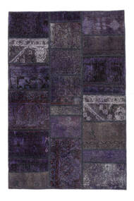 102X154 Tapis Patchwork - Persien/Iran Moderne Noir/Violet Foncé (Laine, Perse/Iran) Carpetvista