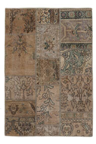 106X154 Patchwork Teppich Moderner Braun/Schwarz (Wolle, Persien/Iran) Carpetvista