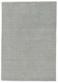  160X230 Handloom Fringes Teppich Dunkelgrau/Grau Indien Carpetvista
