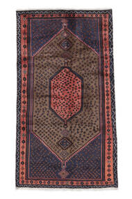  Hamadan Rug 111X195 Persian Wool Black/Dark Red Small Carpetvista