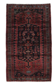 112X198 Tapete Hamadã Oriental Preto/Vermelho Escuro (Lã, Pérsia/Irão) Carpetvista