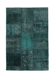 Patchwork - Persien/Iran Rug 103X153 Black/Dark Teal Wool, Persia/Iran Carpetvista