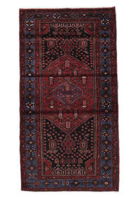 絨毯 オリエンタル ハマダン 109X205 ブラック/ダークレッド (ウール, ペルシャ/イラン)
