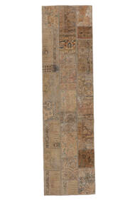 84X314 Patchwork Modern Hallmatta Brun (Ull, Persien/Iran) Carpetvista