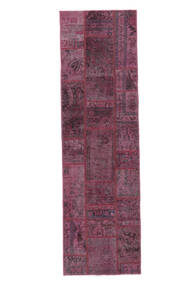 Tapete Persa Patchwork 76X259 Passadeira Rosa Escuro/Vermelho Escuro (Lã, Pérsia/Irão)