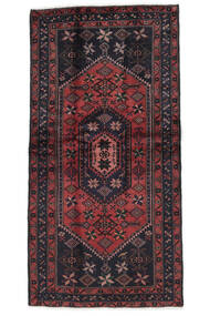 103X202 Hamadan Teppe Orientalsk Svart/Mørk Rød (Ull, Persia/Iran) Carpetvista