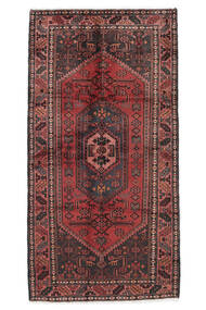 107X204 絨毯 オリエンタル ハマダン ブラック/ダークレッド (ウール, ペルシャ/イラン) Carpetvista