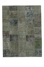 196X254 Tapete Patchwork - Persien/Iran Moderno Preto/Verde Escuro (Lã, Pérsia/Irão) Carpetvista