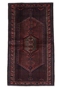 110X202 Χαλι Ανατολής Hamadan Μαύρα/Σκούρο Κόκκινο (Μαλλί, Περσικά/Ιρανικά) Carpetvista