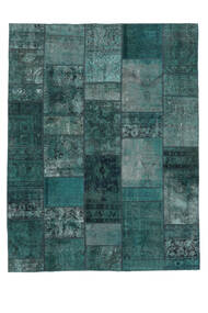  Patchwork - Persien/Iran 198X255 Vintage ペルシャ ウール 絨毯 ブラック/ダークターコイズ Carpetvista