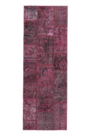  Patchwork Teppich 75X209 Vintage Persischer Wollteppich Dunkelrosa/Schwarz Klein Carpetvista